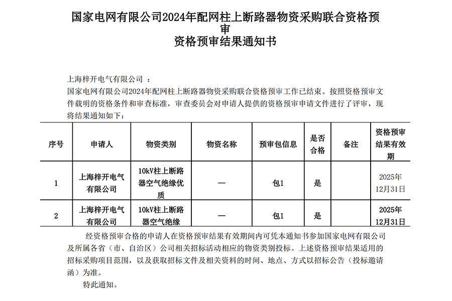 Shanghai Zikai Electric Co., Ltd._Notice of Prequalification _00.jpg